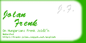 jolan frenk business card